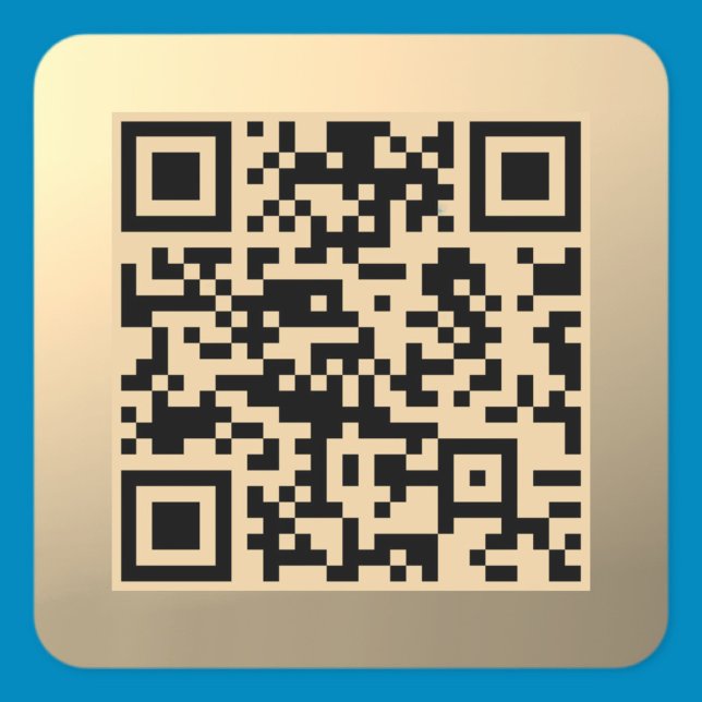 Sticker Carré Modèle de code QR instantanément modifiable | Faux (Créateur téléchargé)