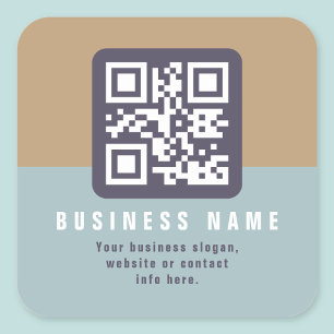 Sticker Carré Modèle de code QR moderne éditable Couleurs atté