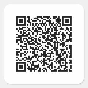 Sticker Carré Modèle de code QR personnalisé