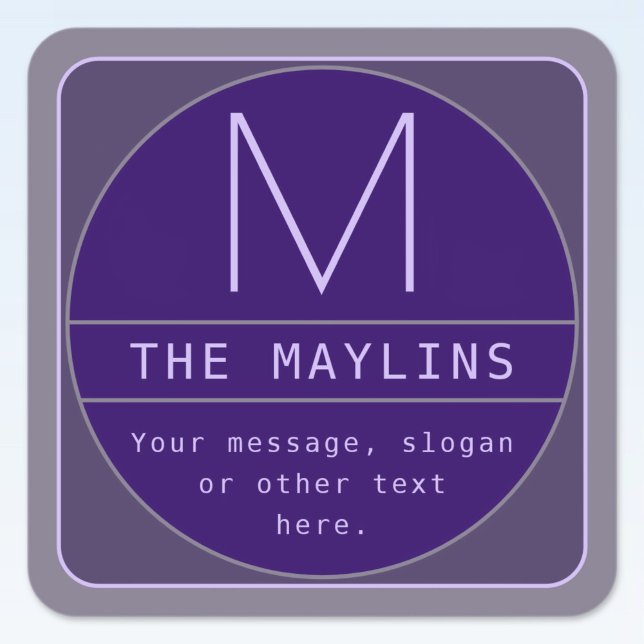 Sticker Carré Modèle de conception rétro-moderne modifiable | Vi (Créateur téléchargé)