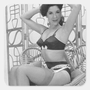 Sticker Carré Modèle de lingerie