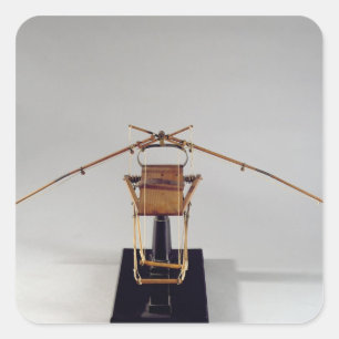 Sticker Carré Modèle de reconstruction du design de da Vinci