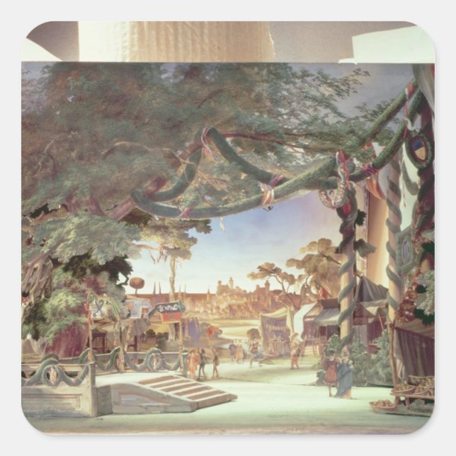 Sticker Carré Modèle de scène pour l'opéra 'Die Meistersinger (Devant)