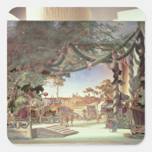 Sticker Carré Modèle de scène pour l'opéra 'Die Meistersinger