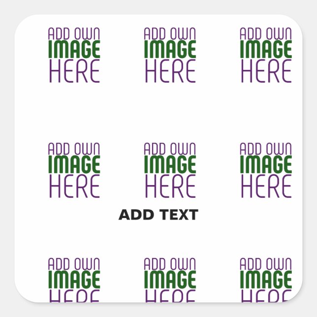 STICKER CARRÉ MODÈLE DE TEXTE D'IMAGE BLANCHE SIMPLE MODERNE (Devant)