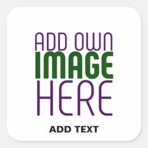 STICKER CARRÉ MODÈLE DE TEXTE D'IMAGE BLANCHE SIMPLE MODERNE
