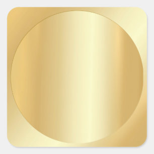 Sticker Carré Modèle d'or de flanc vierge personnalisé Ajouter