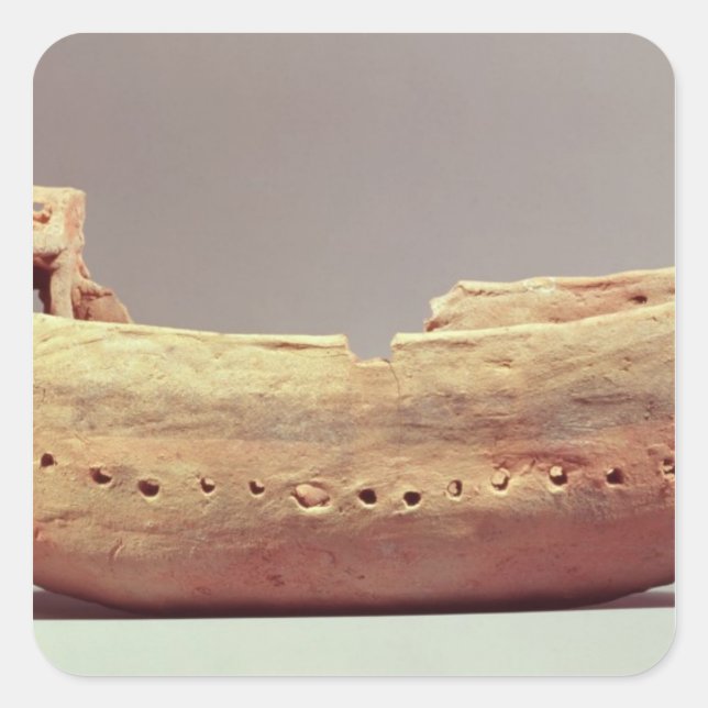 Sticker Carré Modèle d'un bateau avec pont à haute caca (Devant)