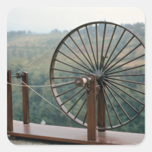 Sticker Carré Modèle d'une machine à filer