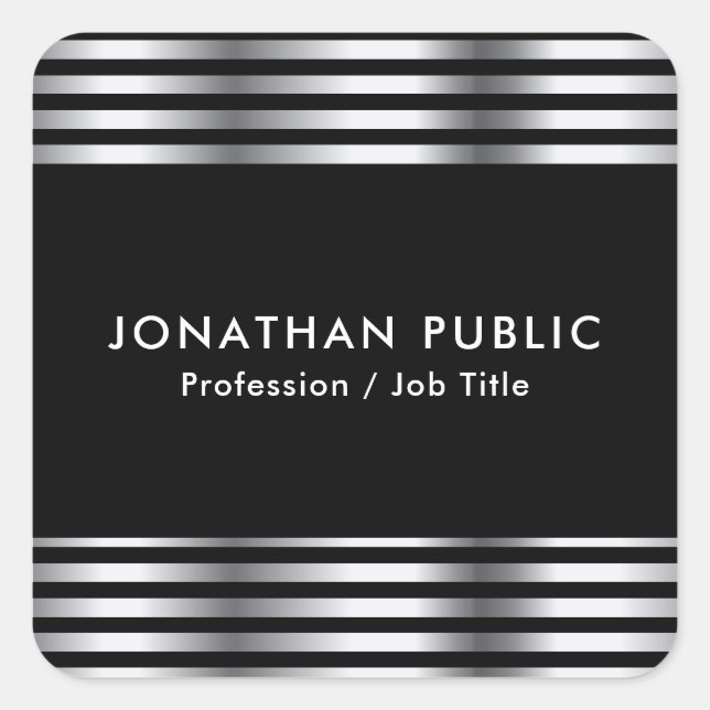 Sticker Carré Modèle élégant et élégant (Devant)