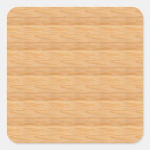 Sticker Carré Modèle en bois élégant personnalisé Classique