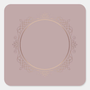 Sticker Carré Modèle Gold Rose tendance personnalisé