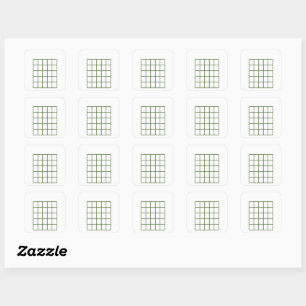 Sticker Carré Modèle graphique de corde de guitare   Vert forest