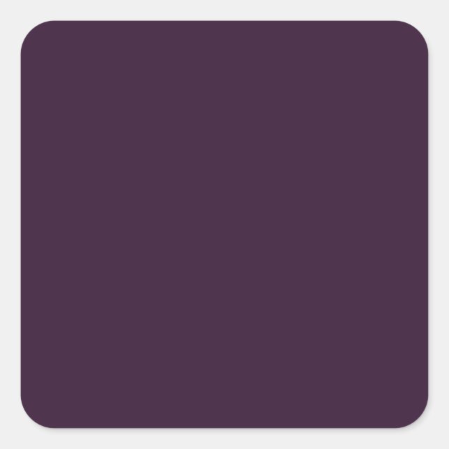 STICKER CARRÉ MODELE MONOCHROME POURPRE BUDGET PRUNE (Devant)