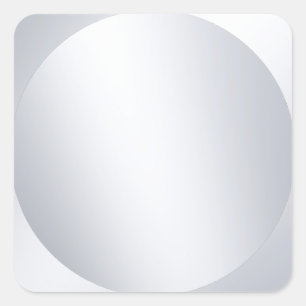 Sticker Carré Modèle personnalisé vierge argenté faux aspect mét