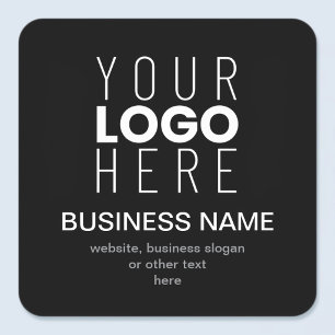 Sticker Carré Modèle simple moderne pour le logo de votre entrep
