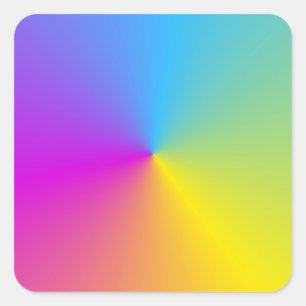 Sticker Carré Modèle vierge abstrait coloré personnalisé rose ro