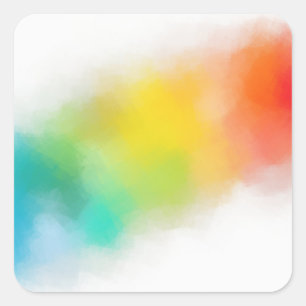 Sticker Carré Modèle vierge Art abstrait moderne rouge jaune