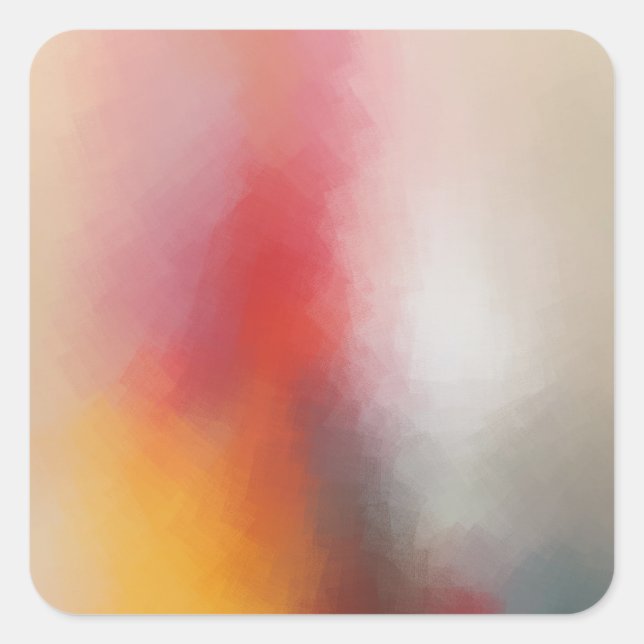 Sticker Carré Modèle vierge d'art abstrait coloré moderne person (Devant)