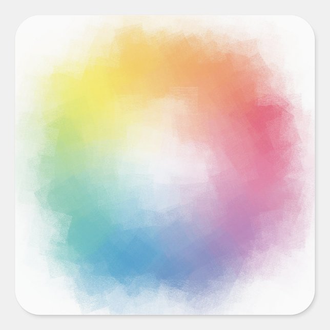 Sticker Carré Modèle vierge de couleurs d'arc-en-ciel Bleu Viole (Devant)