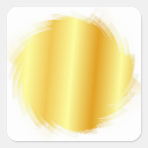 Sticker Carré Modèle vierge d'or personnalisé Ajouter votre text