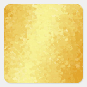 Sticker Carré Modèle vierge élégant de glamour cœurs aspect or