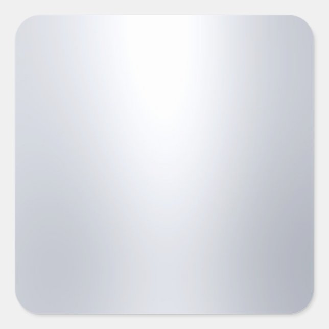 Sticker Carré Modèle vierge Faux Argent Regard Élégant (Devant)