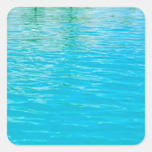 Sticker Carré Modèle vierge personnalisé bleu vert eau de mer