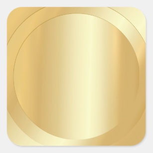 Sticker Carré Modèle vierge personnalisé Faux Gold Ajouter votre