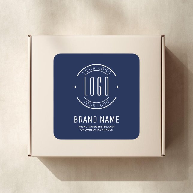 Sticker Carré Modern custom company logo business branded (Créateur téléchargé)