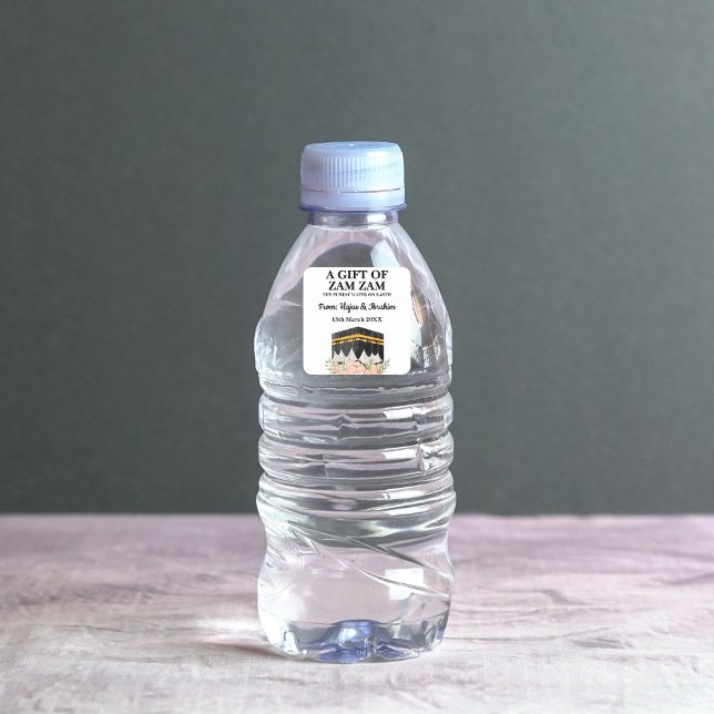 Sticker Carré Modern Cute Zam Zam Muslim Water Hajj Umrah Gift (Créateur téléchargé)