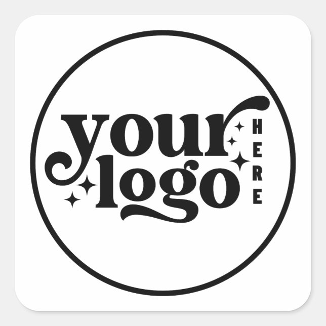 Sticker Carré Modern Minimalist Packaging Company Logo Label (Devant)