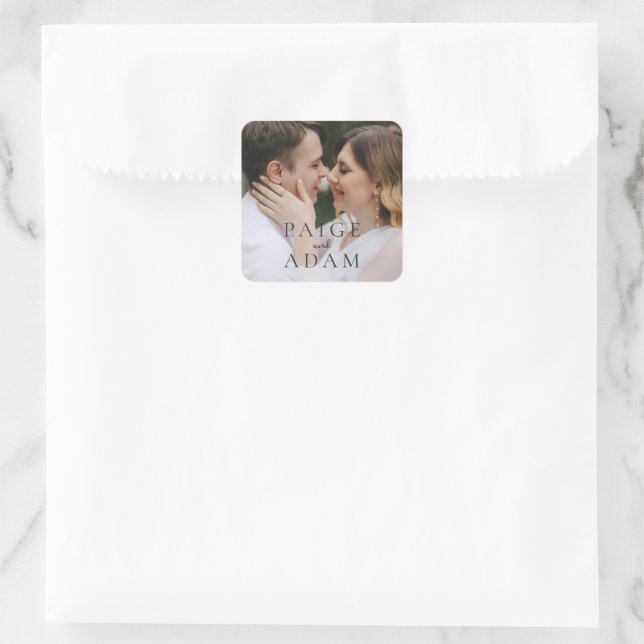 Sticker Carré Modern Photo Editorial Wedding (Sac)