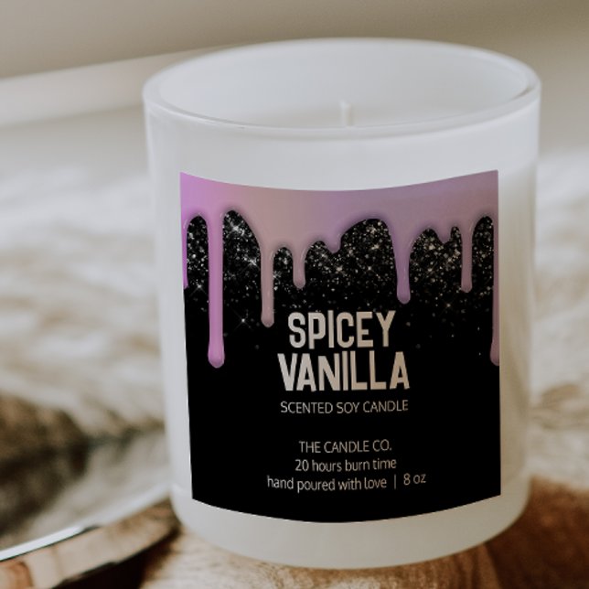 Sticker Carré Moderne Chic tendance Pink Purple Drivers Étiquett (Créateur téléchargé)