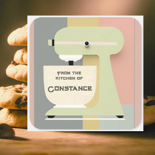 Sticker Carré Moderne du milieu du siècle De la cuisine des auto