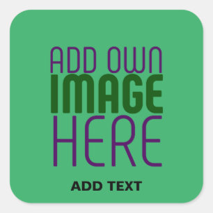 STICKER CARRÉ MODERNE ÉDITABLE EMERALD GREEN IMAGE MODÈLE TEXTE