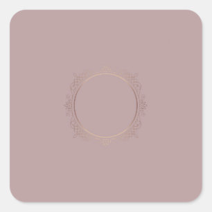 Sticker Carré Moderne Élégant Tendance Rose Gold Modèle Vierge