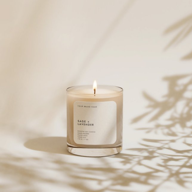 Sticker Carré Moderne minimaliste bougie cosmétique (Créateur téléchargé)