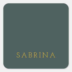 Sticker Carré Moderne Minimaliste Simple Vert Poussiéreux Propre