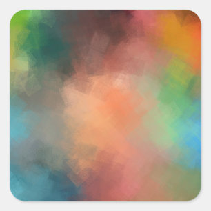 Sticker Carré Moderne Modèle Vierge Élégant d'Art Abstrait