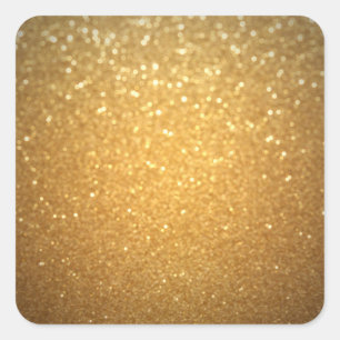 Sticker Carré Moderne modèle vierge paillettes or élégant tendan