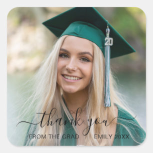 Sticker Carré Moderne Photo Elegant Graduation