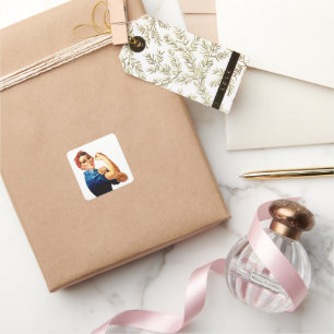 Sticker Carré Moderne Rosie le Riveter