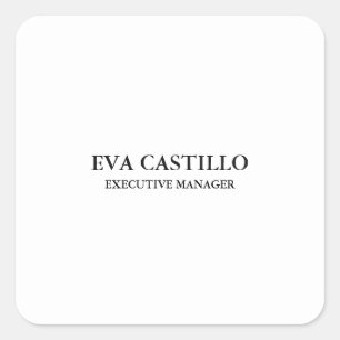 Sticker Carré Moderne tendance Élégant Simple Manager