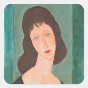 Sticker Carré Modigliani Amedeo Portrait