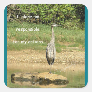 Sticker Carré Moi seul suis responsable