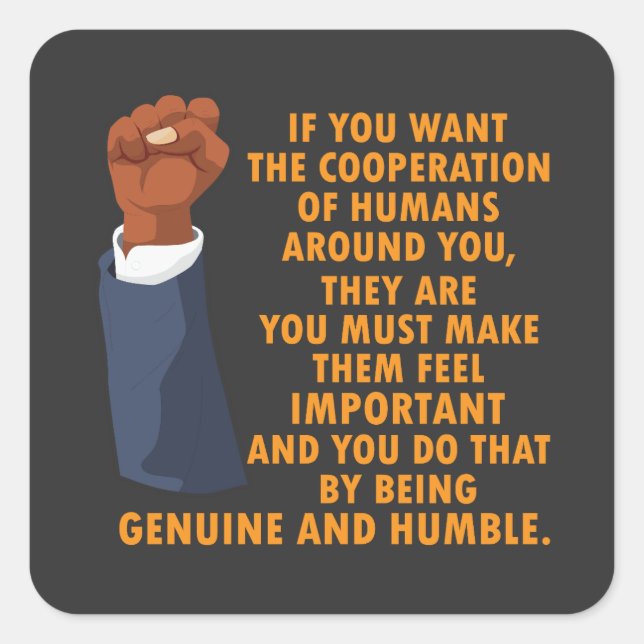 Sticker Carré Mois de l'histoire des Noirs (Devant)