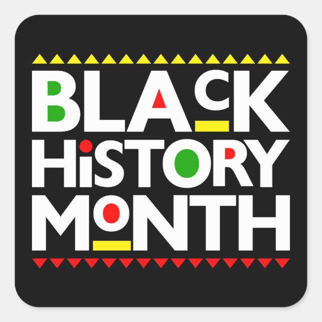 Sticker Carré Mois de l'histoire noire Melanin King Reine Sista  (Devant)
