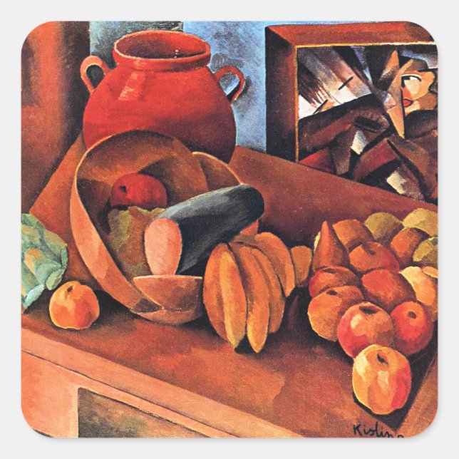 Sticker Carré Moise Kisling, Nature morte aux fruits, (Devant)
