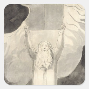 Sticker Carré Moïse recevant la loi, c.1780 (brosse et noir i